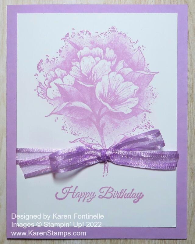 Calming Camellia Birthday Card in Fresh Freesia