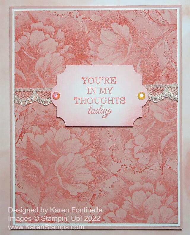 Calming Camellia Stamped Background