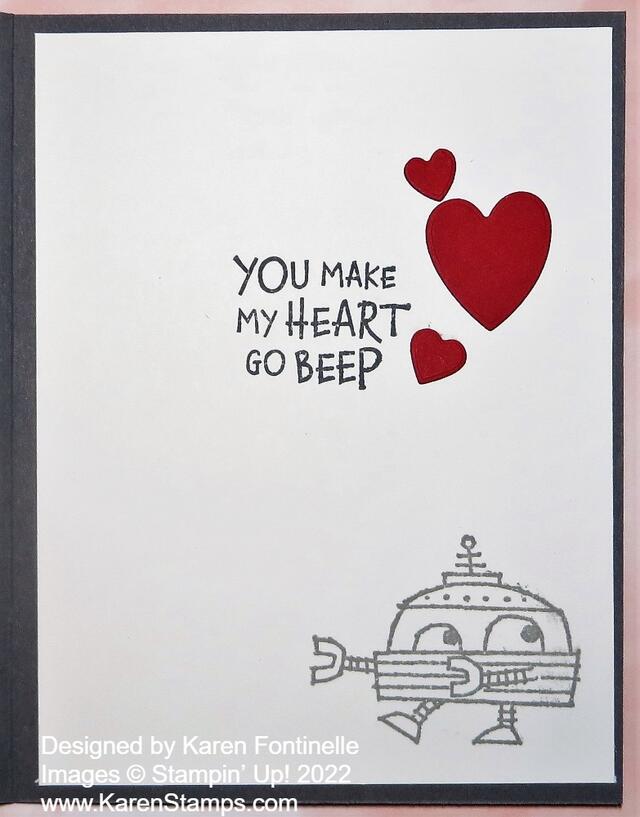 Nuts & Bolts Heart Robot Valentine Inside