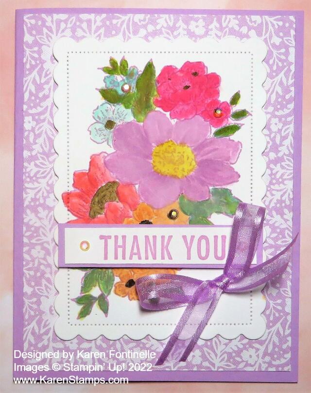 Blessings of Home Watercolored Flowers Card