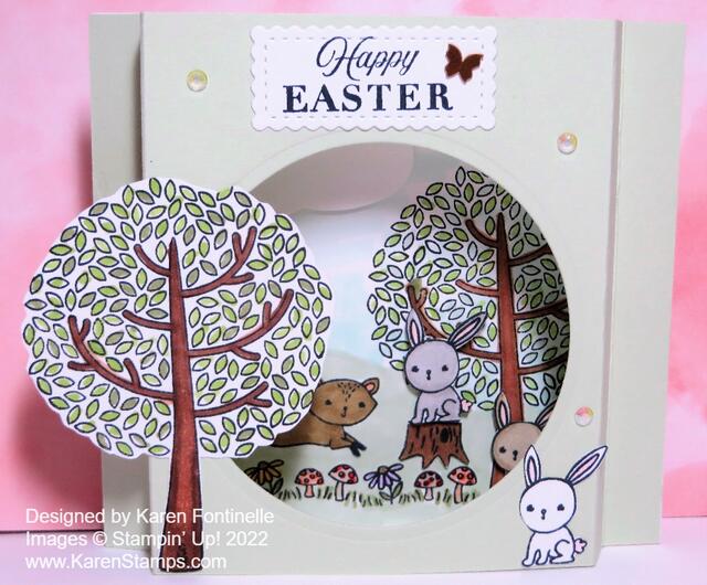 Friends of the Forest Easter Diorama Card