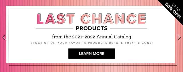 Last Chance Products Banner 2022