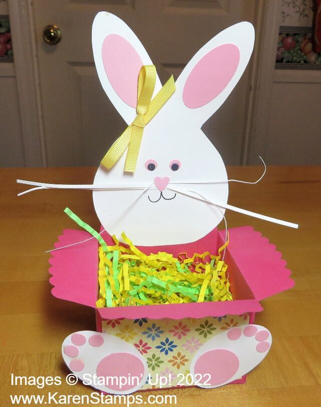 Easter Bunny Treat Basket Pink