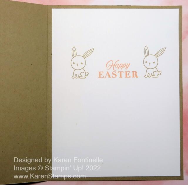 Friends of the Forest Bunnies Easter Card Inside