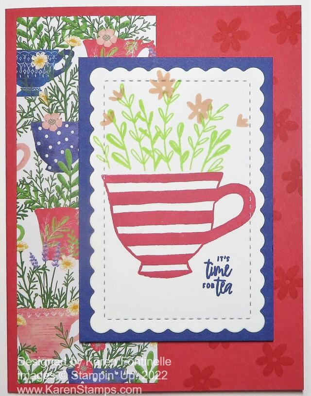 Sweet Sorbet Cup of Tea Card