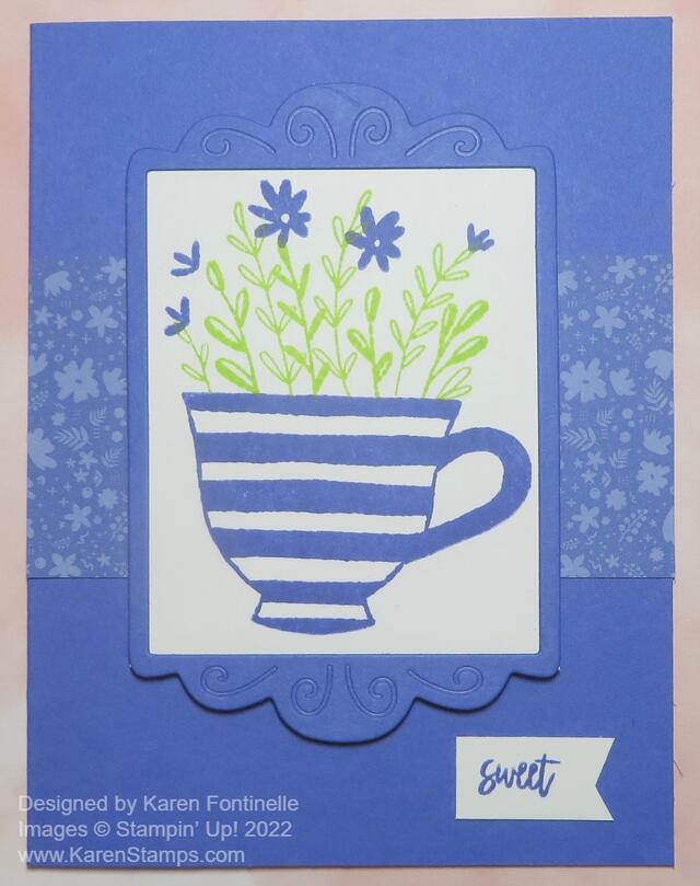 Orchid Oasis Cup of Tea Card