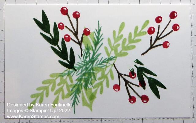 Christmas Banner Card Stamping