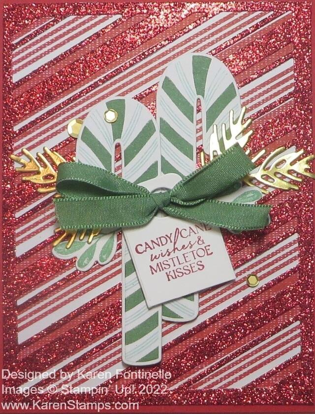 Sweet Candy Canes Christmas Card