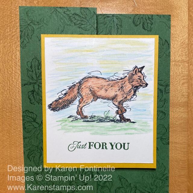 Stylish Sketches Z-Fold Fox Card