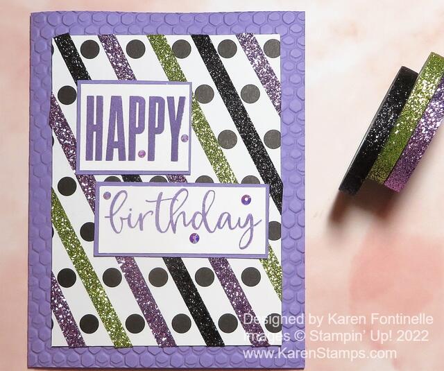 Glitter Washi Tape Birthday Card