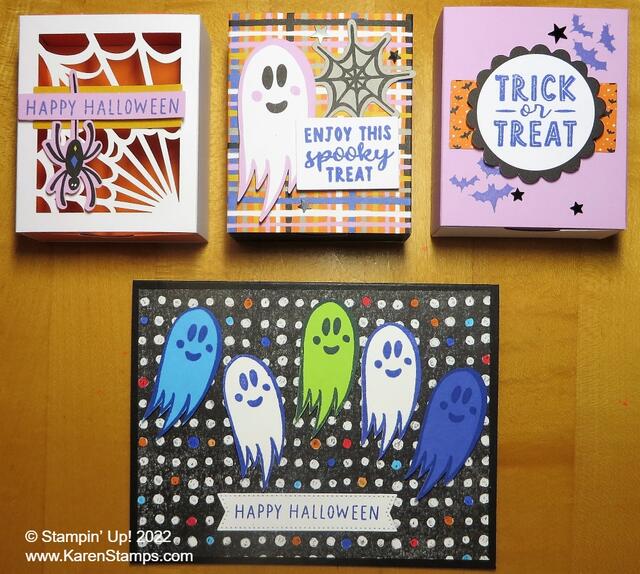 Paper Pumpkin Spooky Treats and Ghost Card
