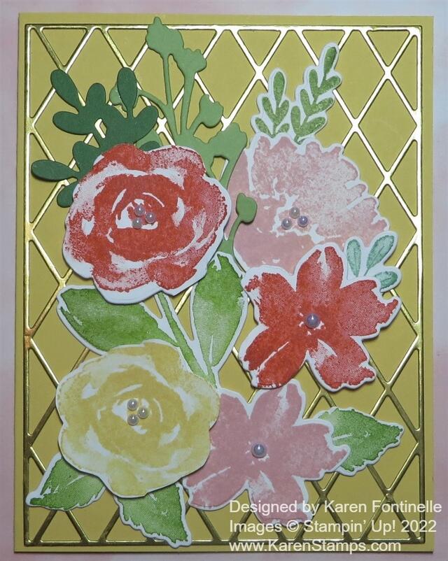 True Beauty Floral Lattice Card