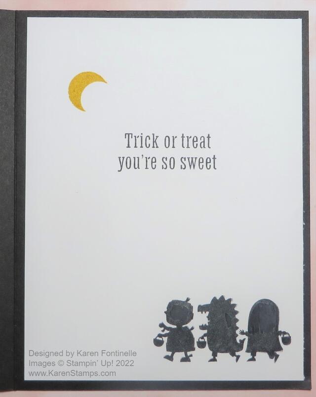 Warm Welcome Trick or Treat Halloween Card Inside