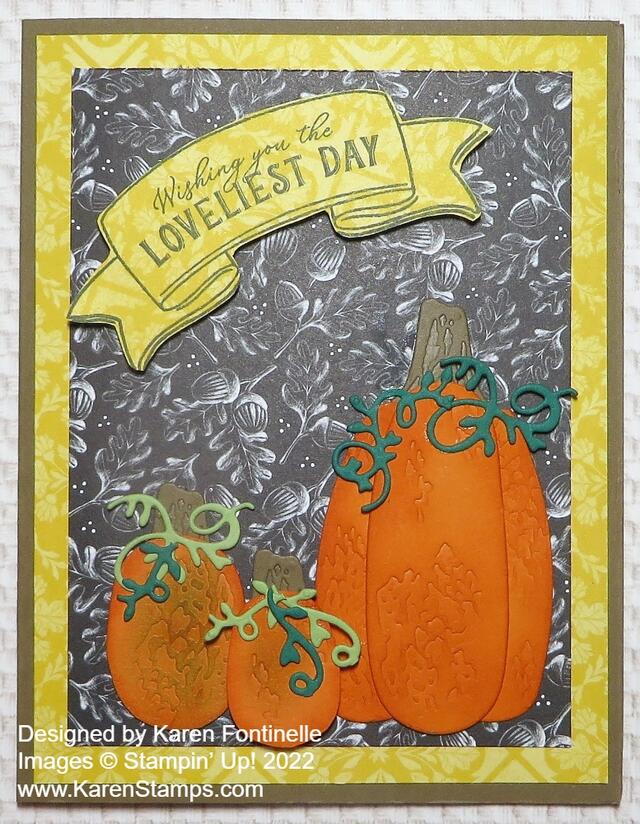 Hello Harvest Pumpkins Card with Banner