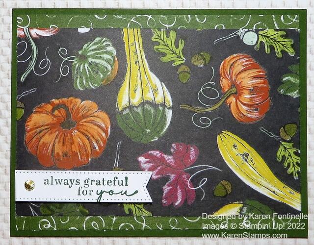 Rustic Harvest Fall Gourds Card