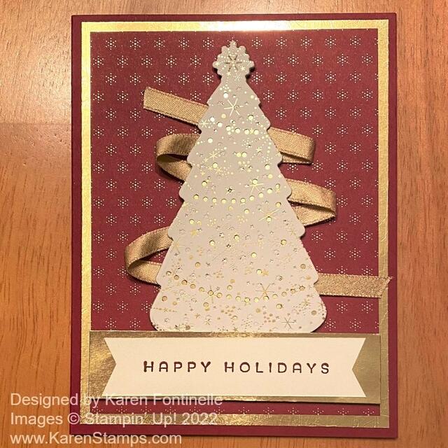 Twinkling Lights Christmas Tree Card