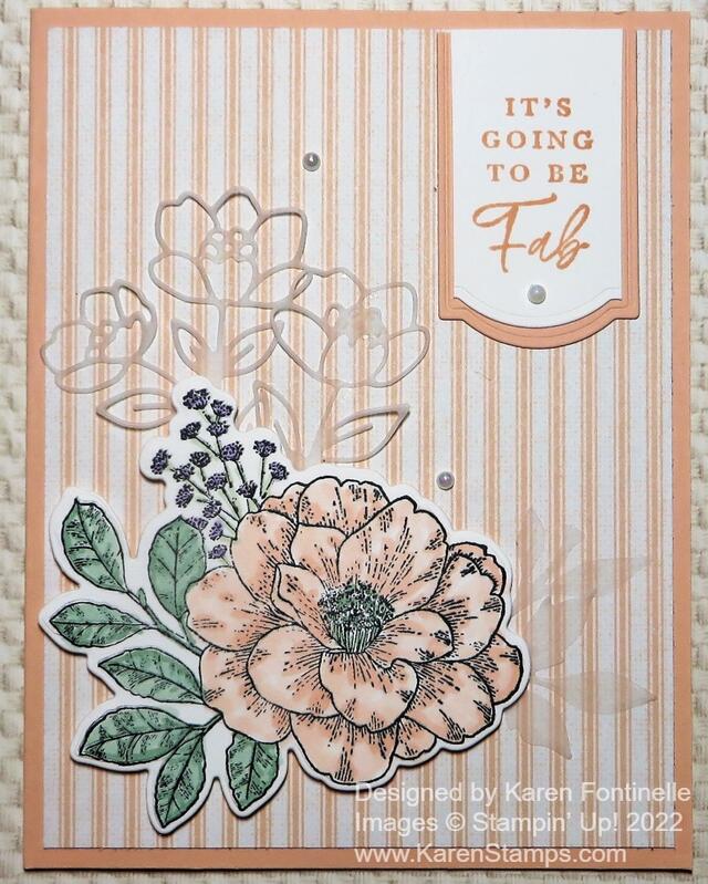 Abigail Rose Floral Card With Vellum