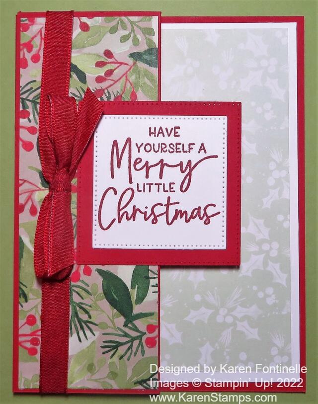 Painted Christmas Z-Fold Card
