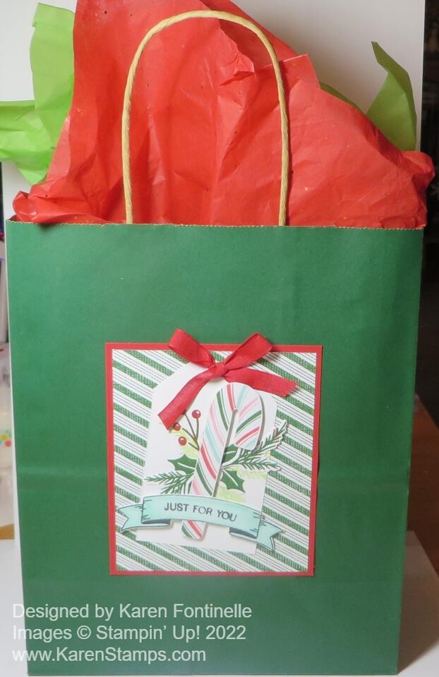 Candy Cane Christmas Gift Bag