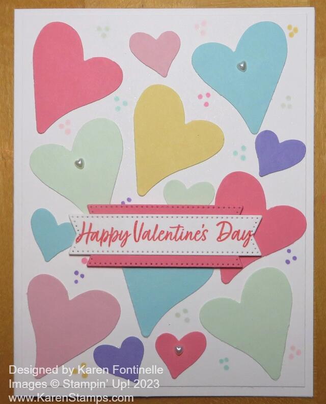 Country Bouquet Punched Hearts Valentine