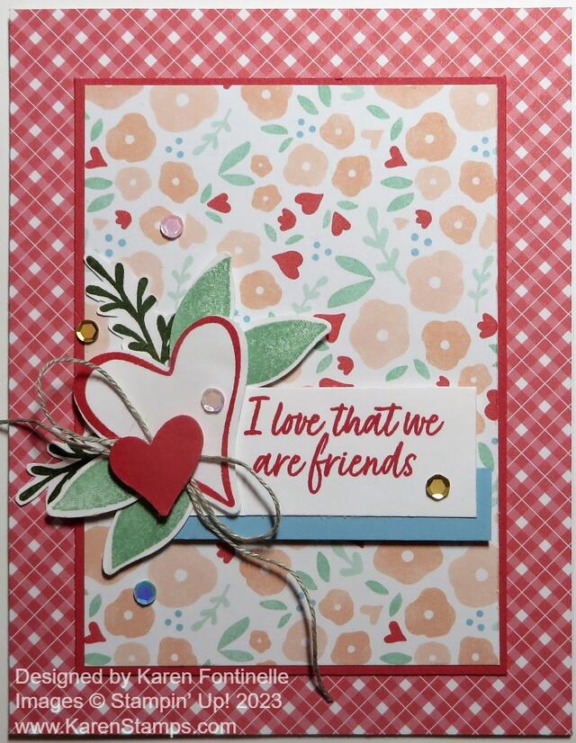 Country Floral Lane Friend Card