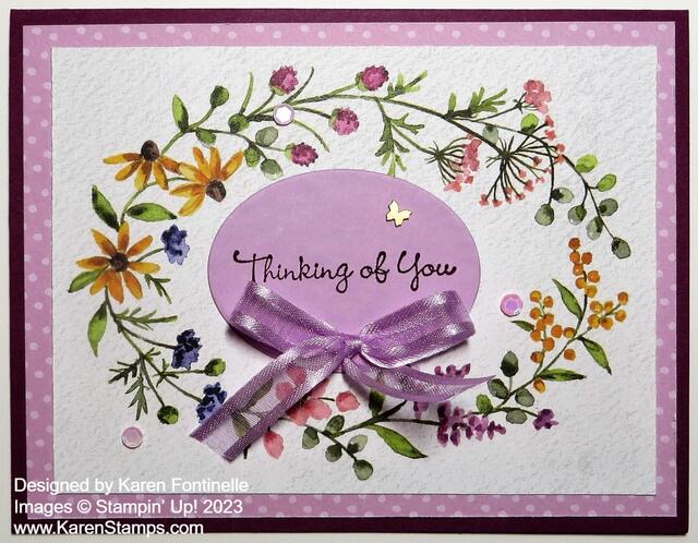 Dainty Flowers Thinking of You Card