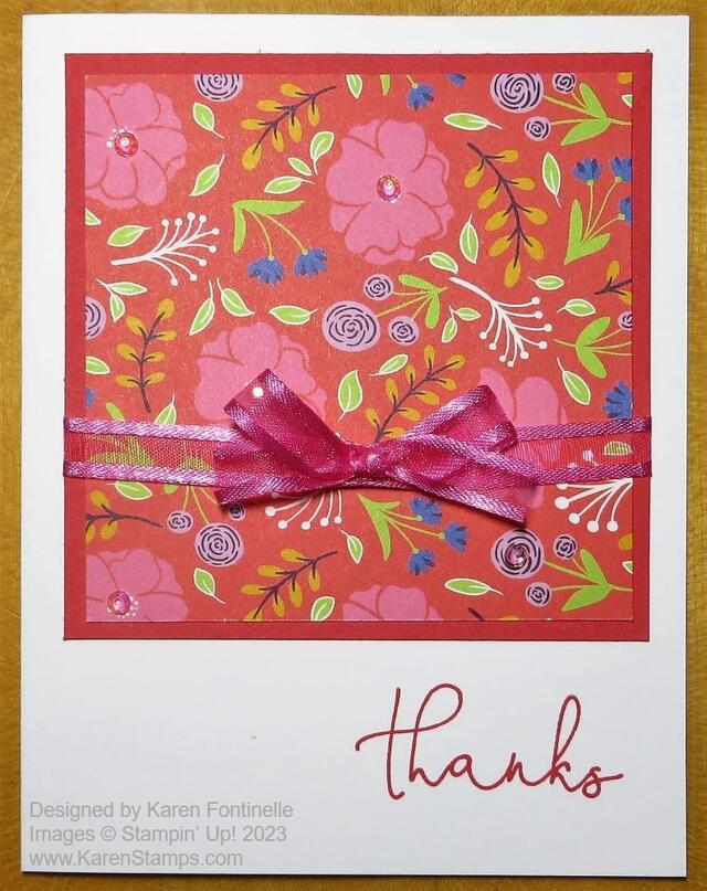 Flowers & More Floral Print Thank You Card