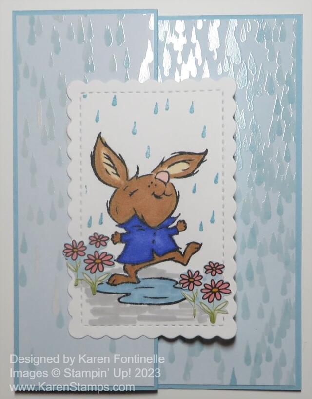Playing in the Rain Z-Fold Card