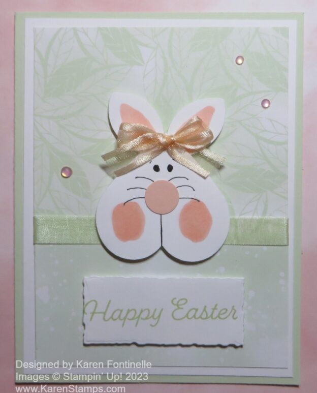 Punch Art Bunny Easter Card | Stamping With Karen