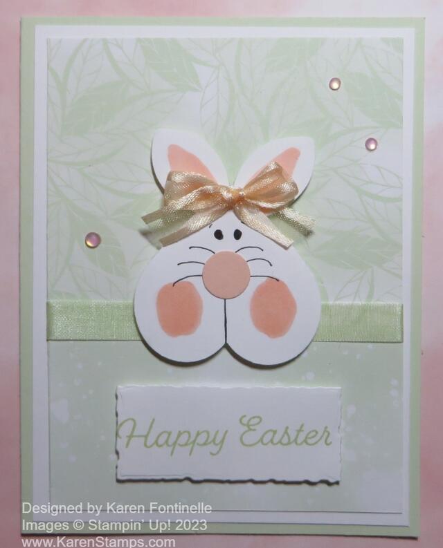 Punch Art Bunny Easter Card