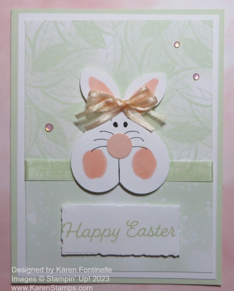 Punch Art Bunny Easter Card | Stamping With Karen