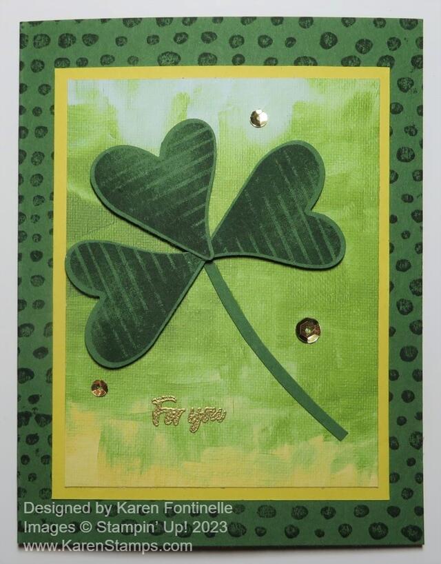 St. Patrick's Day Shamrock Card With Hearts
