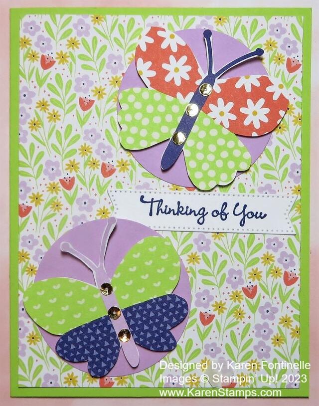 Butterfly Kisses Thinking of You Card
