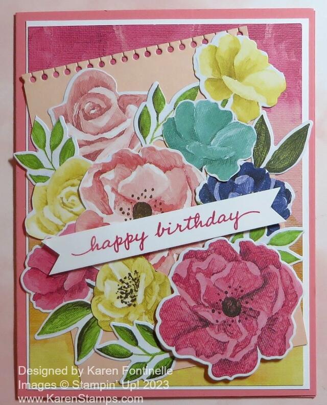 Hues of Happiness Floral Birthday Card