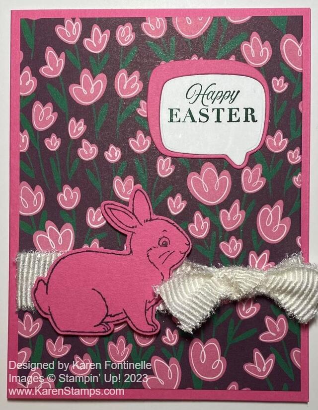 Polished Pink Easter Bunny Card