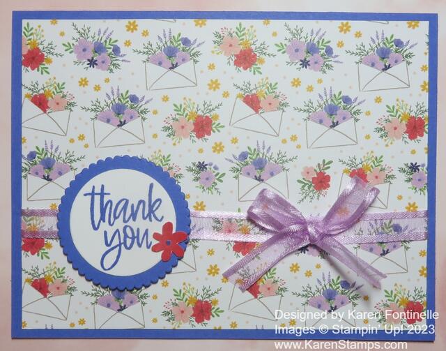 Tea Boutique Orchid Oasis Thank You Card