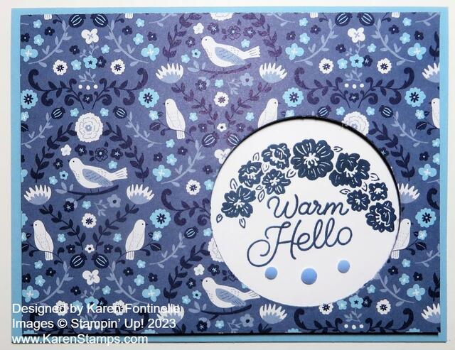 Circle Sayings Countryside Inn Hello Card