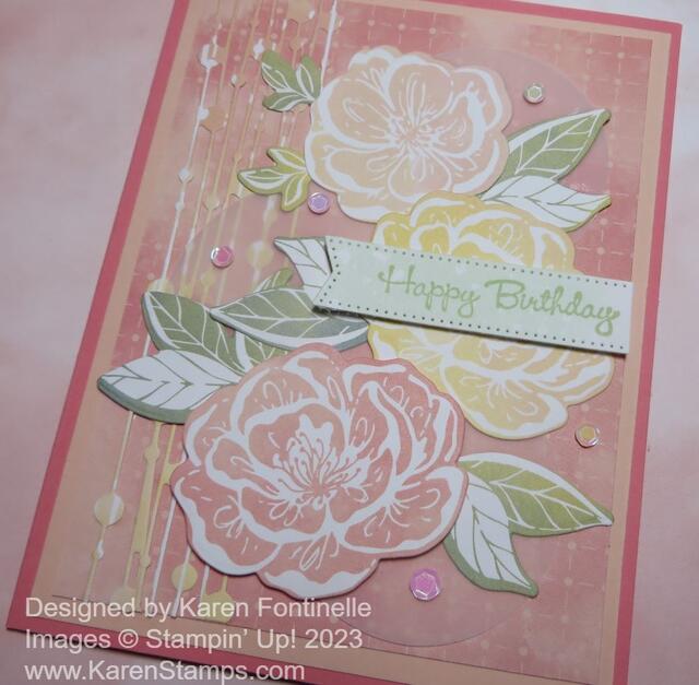Hello, Irresistible Floral Birthday Card Closeup