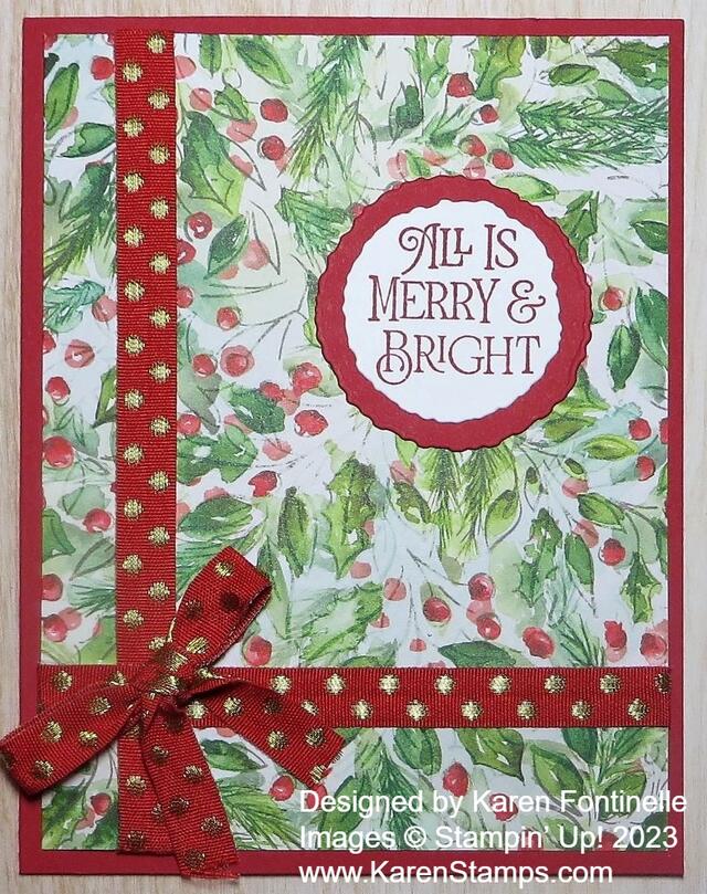 Joy of Christmas Merry & Bright Christmas Card