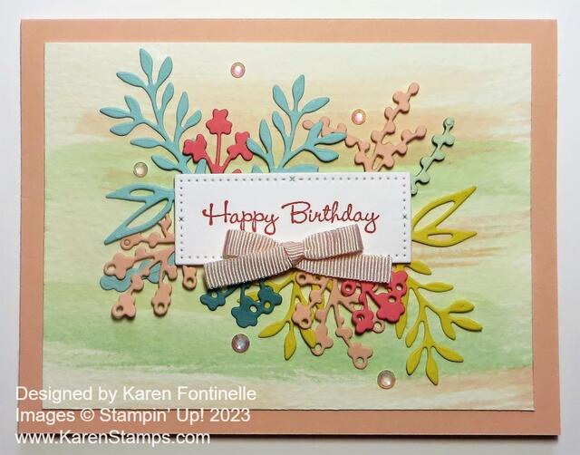 Timeless Arrangements Watercolor Birthday Card