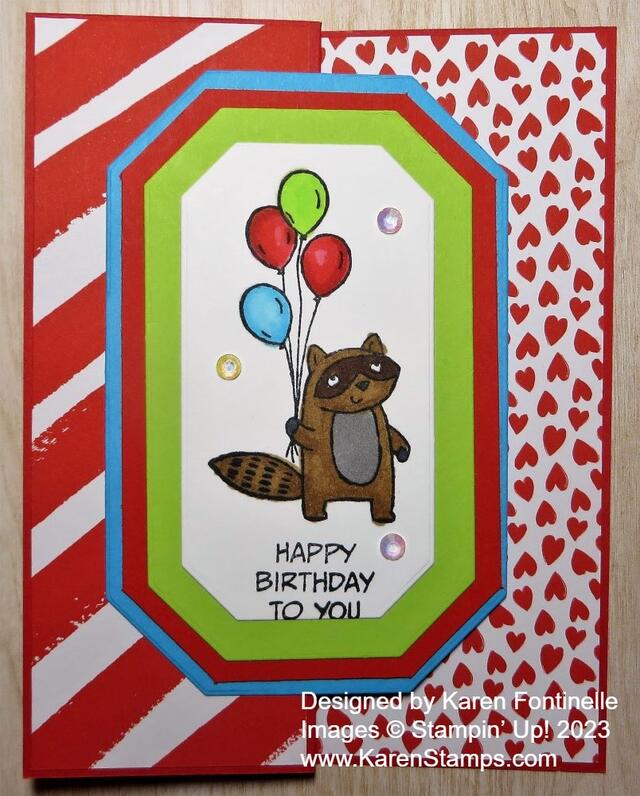 Zany Zoo Brights Z-Fold Birthday Card