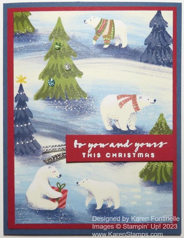 Beary Cute Polar Bear Christmas Card
