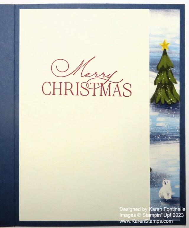 Beary Cute Polar Bear Christmas Card Inside