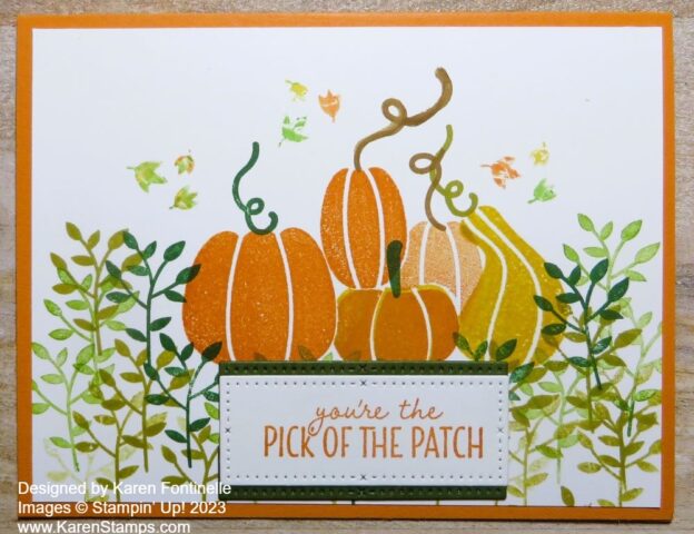 Pick of the Patch Pumpkin Card | Stamping With Karen