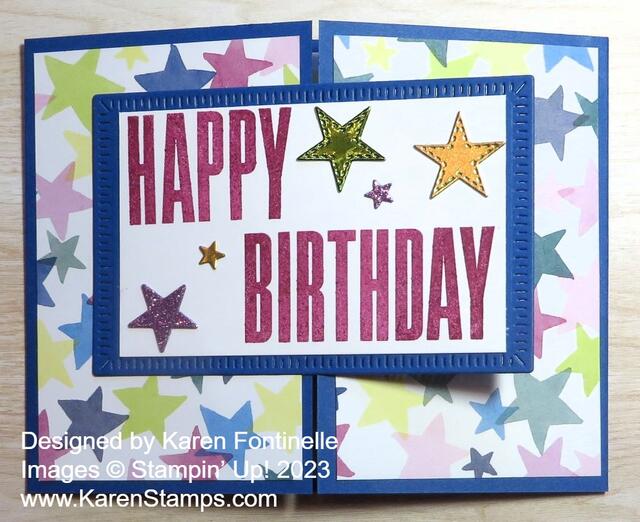Bright & Beautiful Gatefold Birthday Card