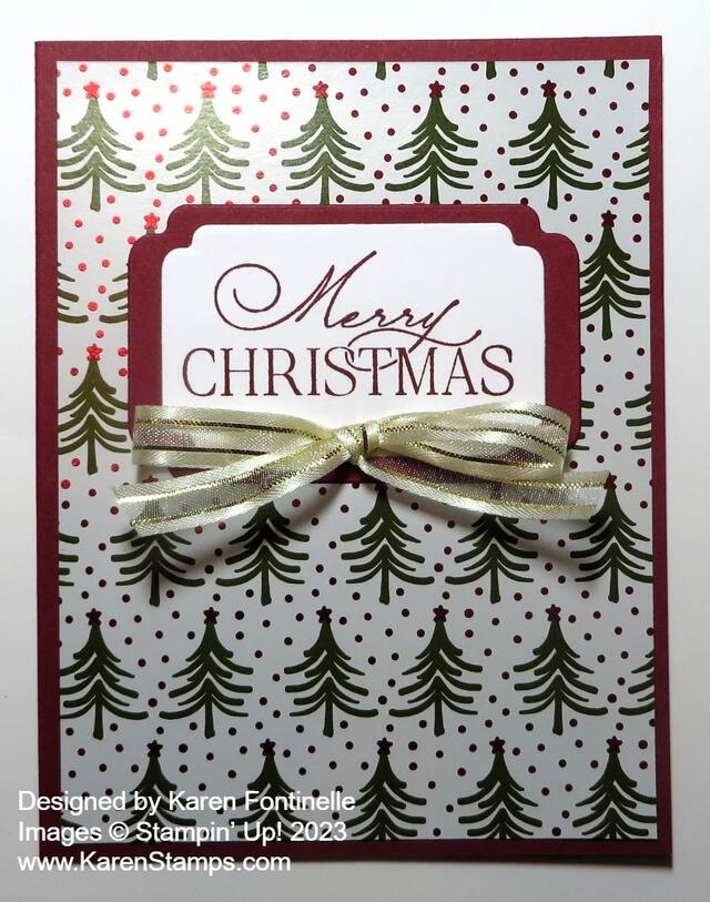 Shining Christmas Trees Card
