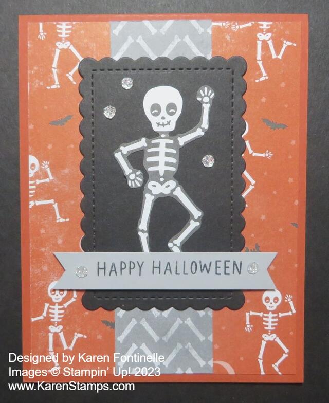 Them Bones Skeleton Happy Halloween Card