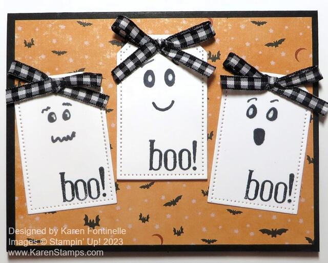 Trio of Ghosts Halloween Card