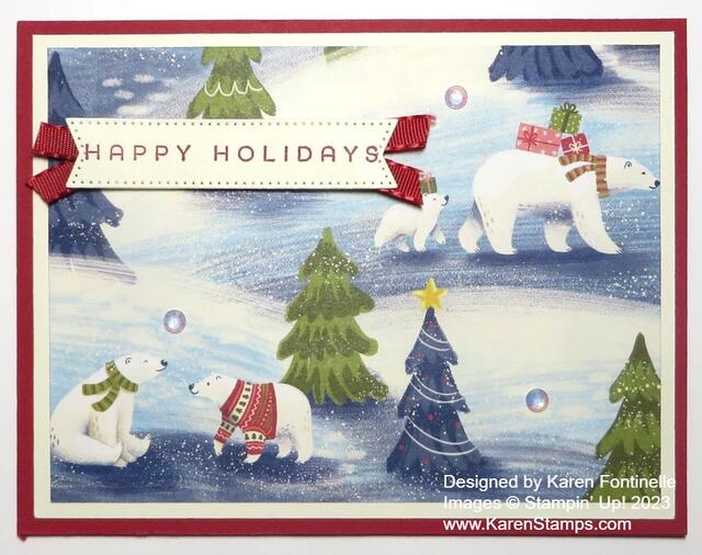 Beary Christmas Happy Holidays Christmas Card