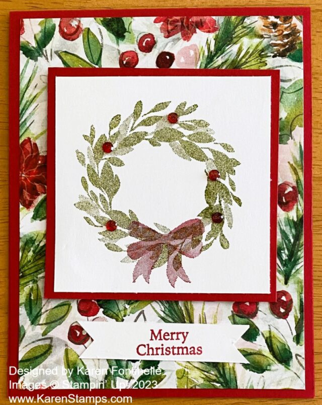 Country Wreath Christmas Card